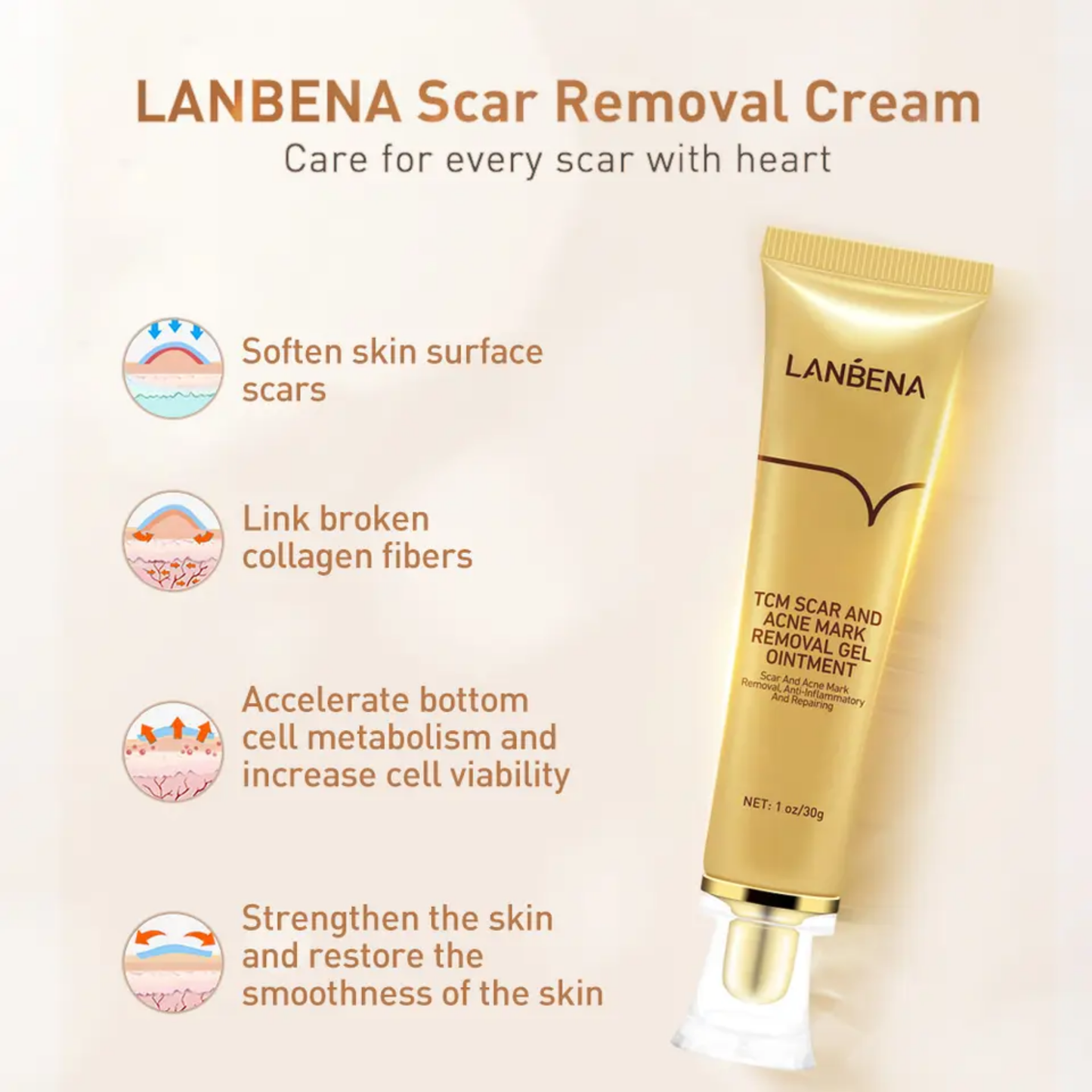 LANBENA scar and acne mark removal gel for skin repairing scar removal wholesale