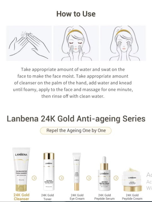 24k Gold Peptide Facial Cleanser