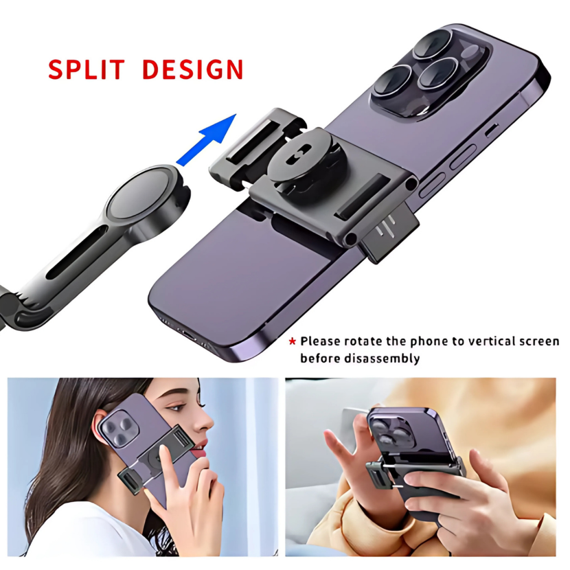 Smart cell phone holder with 360 degree automatic rotation and object tracking