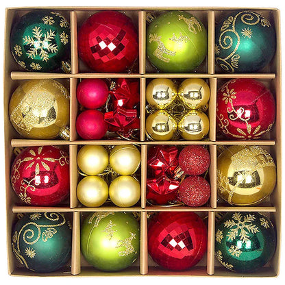 44pcs 3/6CM Christmas ball Christmas tree decoration.