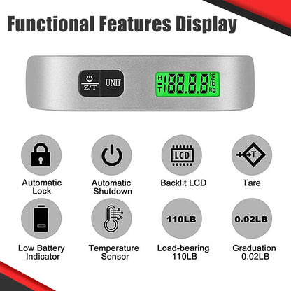 Electronic scale with digital LCD display (110lb/50kg).