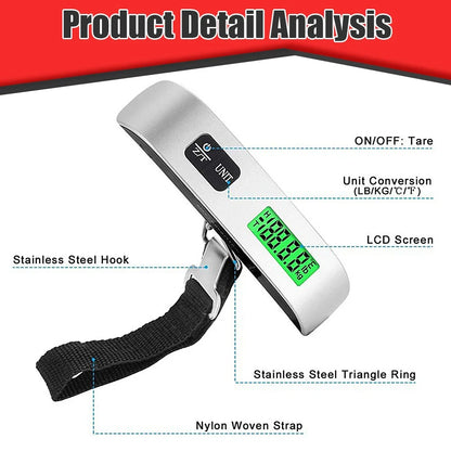 Electronic scale with digital LCD display (110lb/50kg).