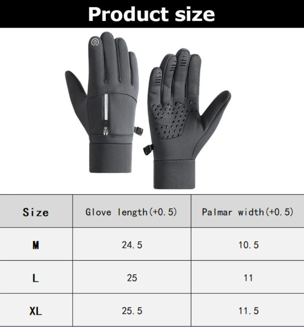 Waterproof and thermal winter gloves for men and women.