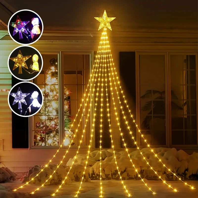 Christmas 2024 & New Year 2025 Cascading Fairy Light Garland