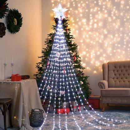 Christmas 2024 & New Year 2025 Cascading Fairy Light Garland