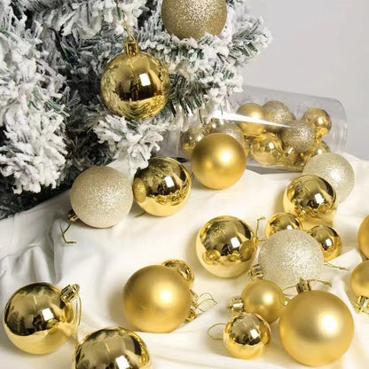 44pcs 3/6CM Christmas ball Christmas tree decoration.