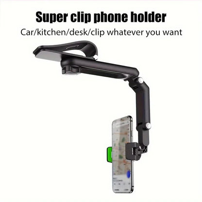 Multifunctional 360 degree phone holder in the car.