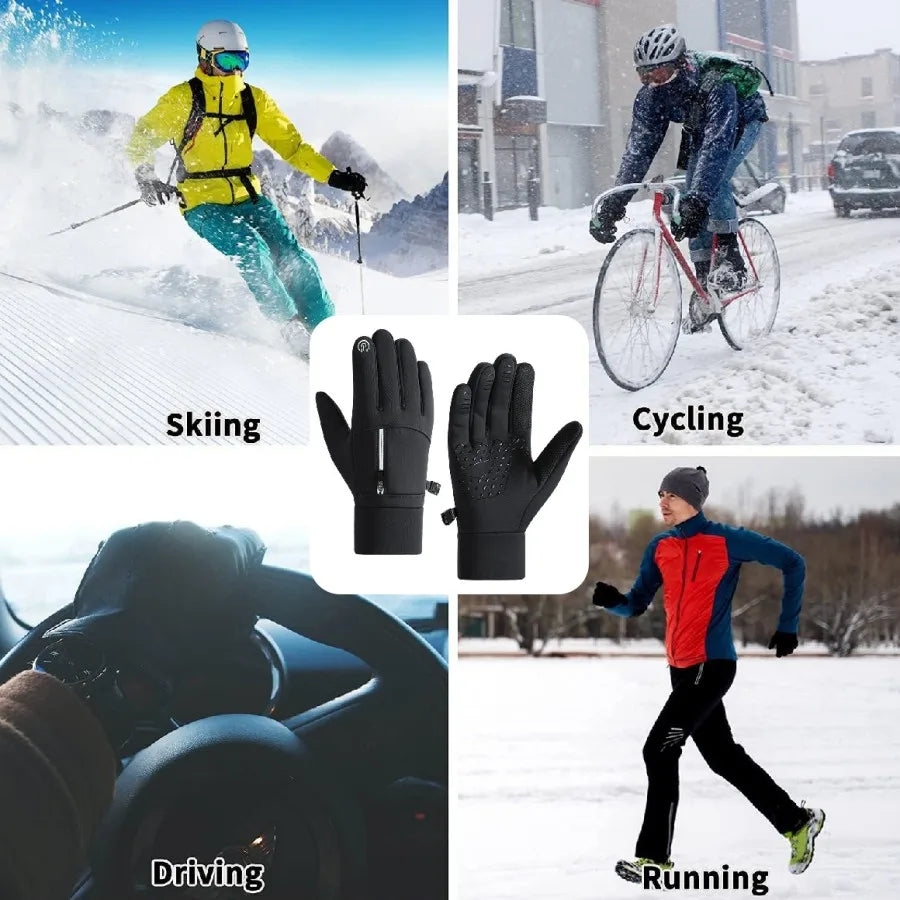 Waterproof and thermal winter gloves for men and women.