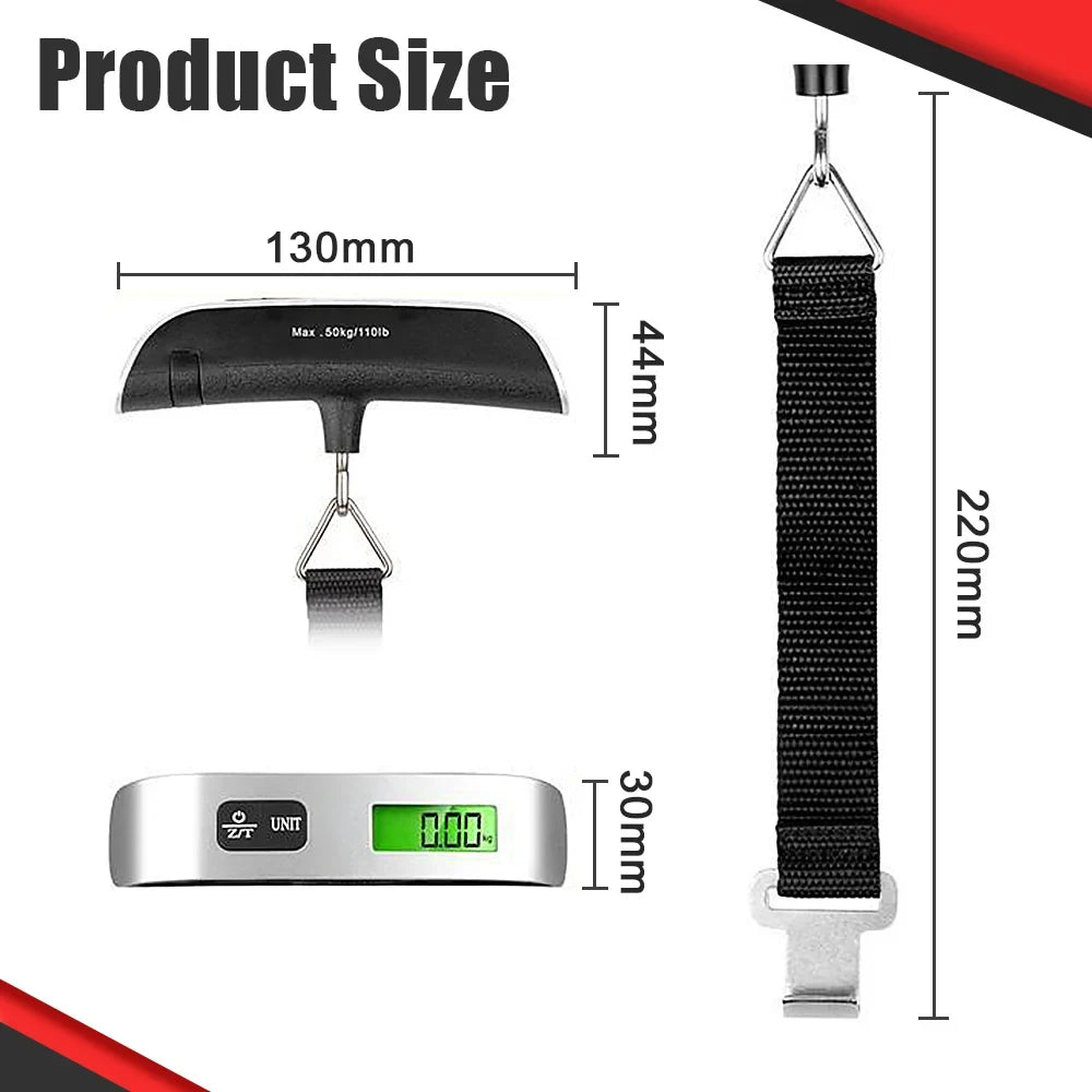 Electronic scale with digital LCD display (110lb/50kg).